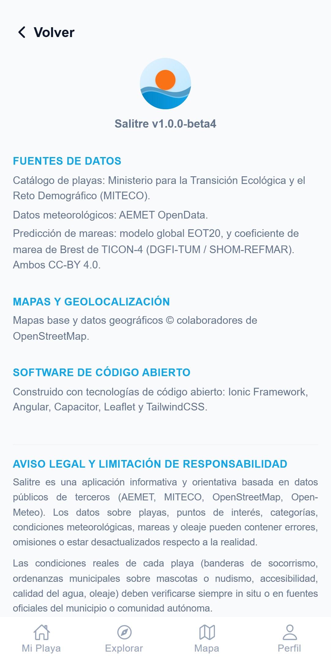 Salitre — acerca de y fuentes de datos
